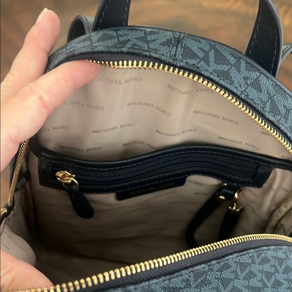 Michael Kors Navy Monogram Backpack main image 6